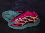 Жіночі кросівки Adidas Yeezy Boost 700 (м'ятні з рожевим) В10714 повсякденні круті кроси, фото 2