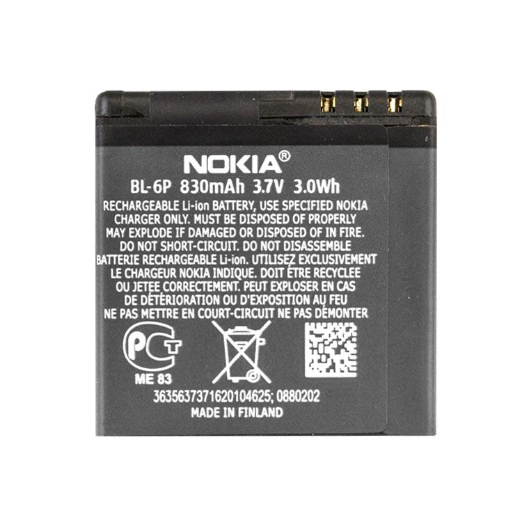 Аккумулятор Nokia BL-6P 830 mAh 6500 Classic, 7900 Crystal Prism AAAA/Original тех.пакет