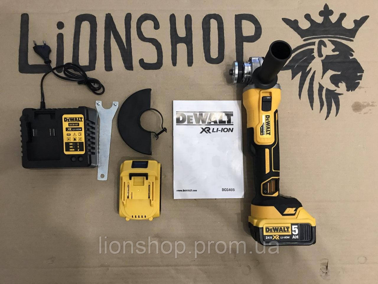 

Аккумуляторная угловая шлифмашина (болгарка) DeWALT (Деволт) DCG405 (24V, Ø125 мм)