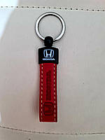Автомобільний Брелок шкіряний для ключів Honda Хонда червоний !Якість! Туреччина! Брелок для ключів авто