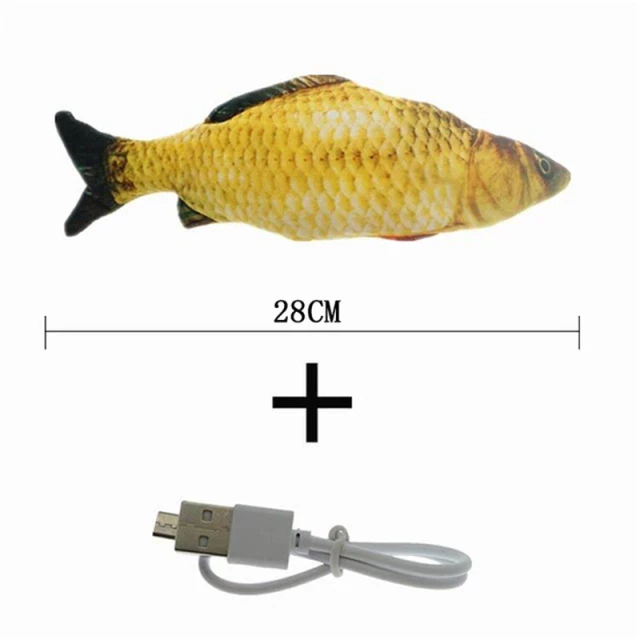 

Игрушка для котов и кошек механическая вибро рыба с USB карась