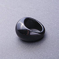 Кольцо перстень из натурального камня Черный Агат р-р 20,22,23 купить оптом дешево в интернет магазине