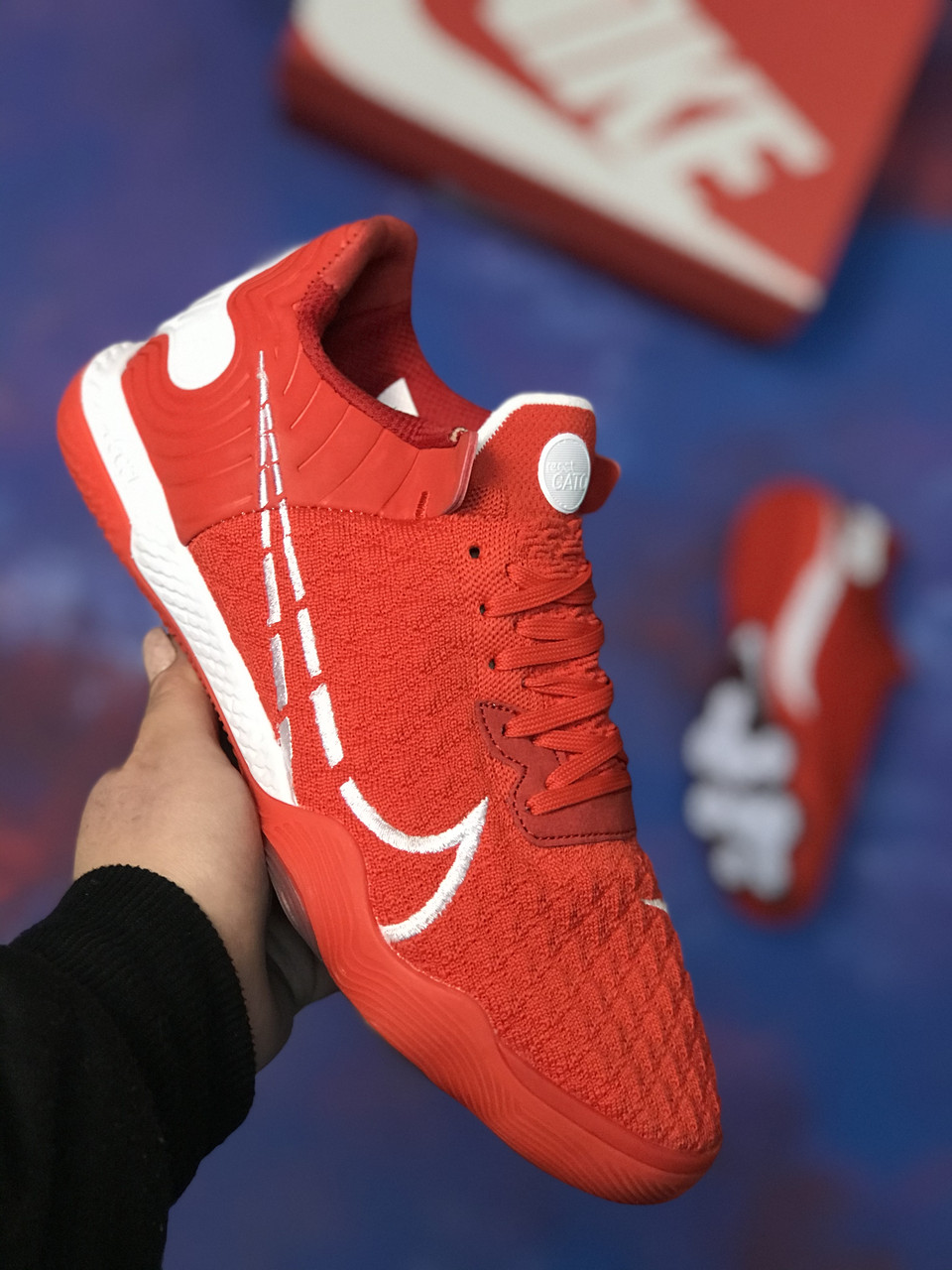 

Футзалки Nike React Gato найк гато футбольная обувь для зала, Красный