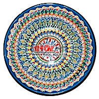 Ляган (узбекская тарелка) 33х6,5см для подачи плова керамический (ручная роспись) (вариант 5)