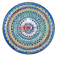 Ляган (узбекская тарелка) 33х6,5см для подачи плова керамический (ручная роспись) (вариант 16)