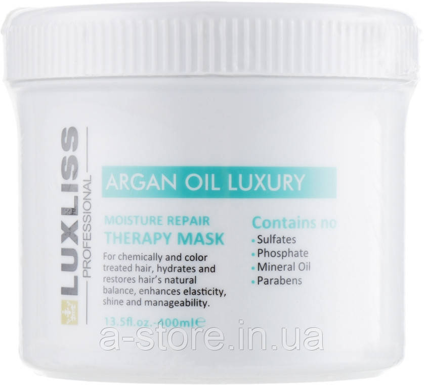 

Восстанавливающая аргановая маска Luxliss Moisture Therapy Repair Mask 400 мл