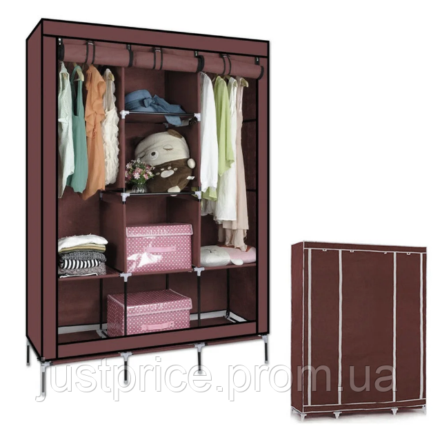 

Тканевый складной шкаф для одежды и обуви 175х130х45 см Storage Wardrobe 88130 JS