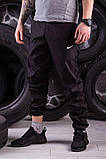 Ветровка Найк синяя черная (Анорак Nike)+ Штаны черные + подарок Барсетка, фото 4