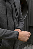 Спортивный костюм Spirited Hot Intruder Grey мужской - утепленный флисом, фото 7