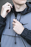 Костюм Спортивный Nike мужской House Найк серый черный + Барсетка анорак + штаны осенний весенний летний, фото 8