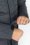 Зимняя куртка мужская с капюшоном, спортивная с мехом, модная, удлинённая молодежная недорого, фото 8