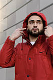 Парку Nike Зимова чоловіча червона куртка найк довга тепла, фото 6