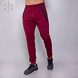 Чоловічі теплі штани Teamv Row 3 Бордо XL, фото 2