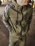 Кофта Чоловіча Intruder 'Dazzle' спортивна толстовка з капюшоном хакі камуфляжна, фото 2
