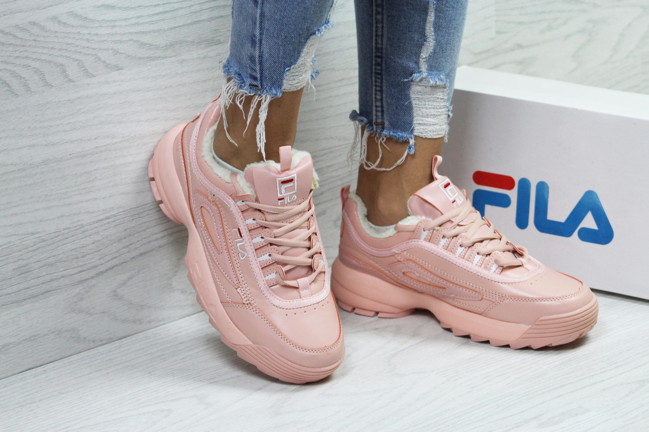 

Женские зимние кроссовки FILA Фила розовые 40, Розовый