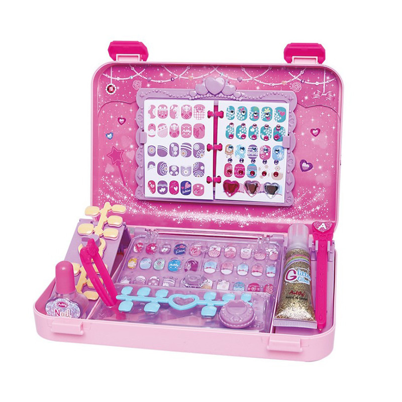Игровой набор для девочек в чемодане Lesko "Студия маникюра" 55002 Pink
