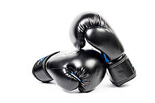 Боксерські рукавиці PowerPlay 3001 Чорно-Сині 16 унцій, фото 3