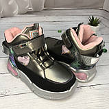 Демісезонні черевики на високій підошві для дівчинки (Срібло) Clibee розмір 27-32, фото 3