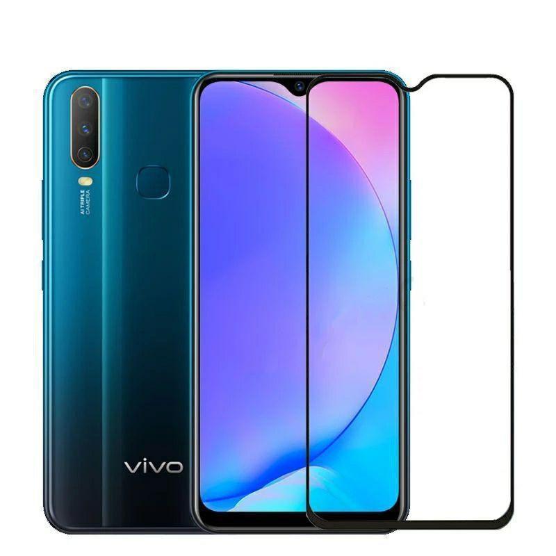 

Защитное стекло для Vivo Y17 Full Glue 5D, на весь экран телефона Виво Y17 клей по всей поверхности 2.5D 9H, Черный