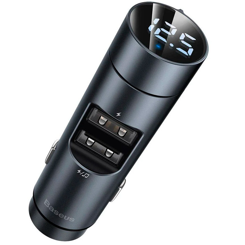 

FM Трансмиттер Модулятор FM Modulator Baseus Energy Column MP3 Charger 2USB 3.1A