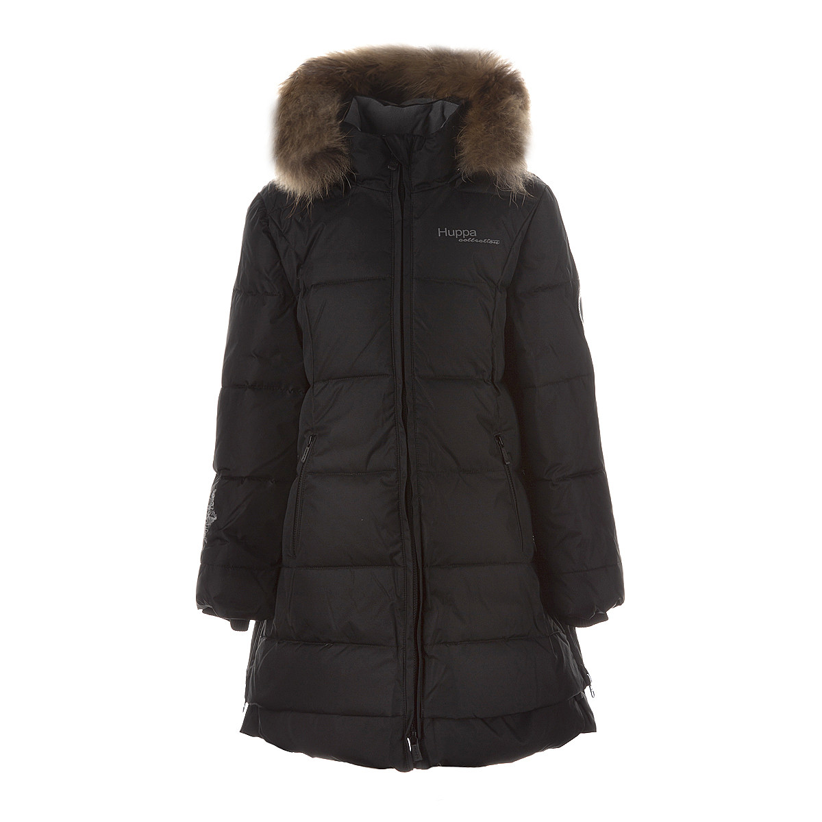 Зимове пухове пальто жіноче, підліткове для дівчат 6-9, 16-18+ років PARISH чорне ТМ HUPPA