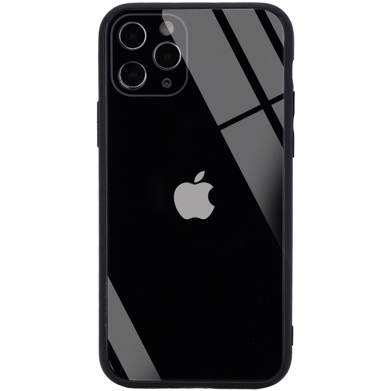 

TPU+Glass чехол GLOSSY Logo Full camera (opp) для Apple iPhone 11 Pro Max (6.5"") (Черный)