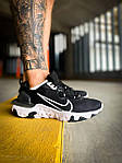 Женские кроссовки Nike React Vision Black/White (черно-белые) К4151 молодежные кроссы, фото 2