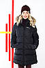 Зимнее пуховое пальто подростковое для девочек 6-9, 16-18+ лет PARISH черное ТМ HUPPA, фото 10