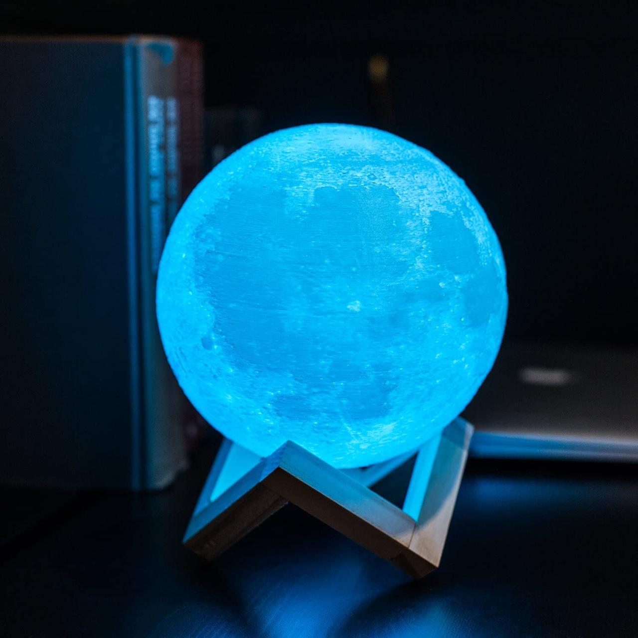 

Настольная цветная Лампа Светильник луна 3D Moon Lamp
