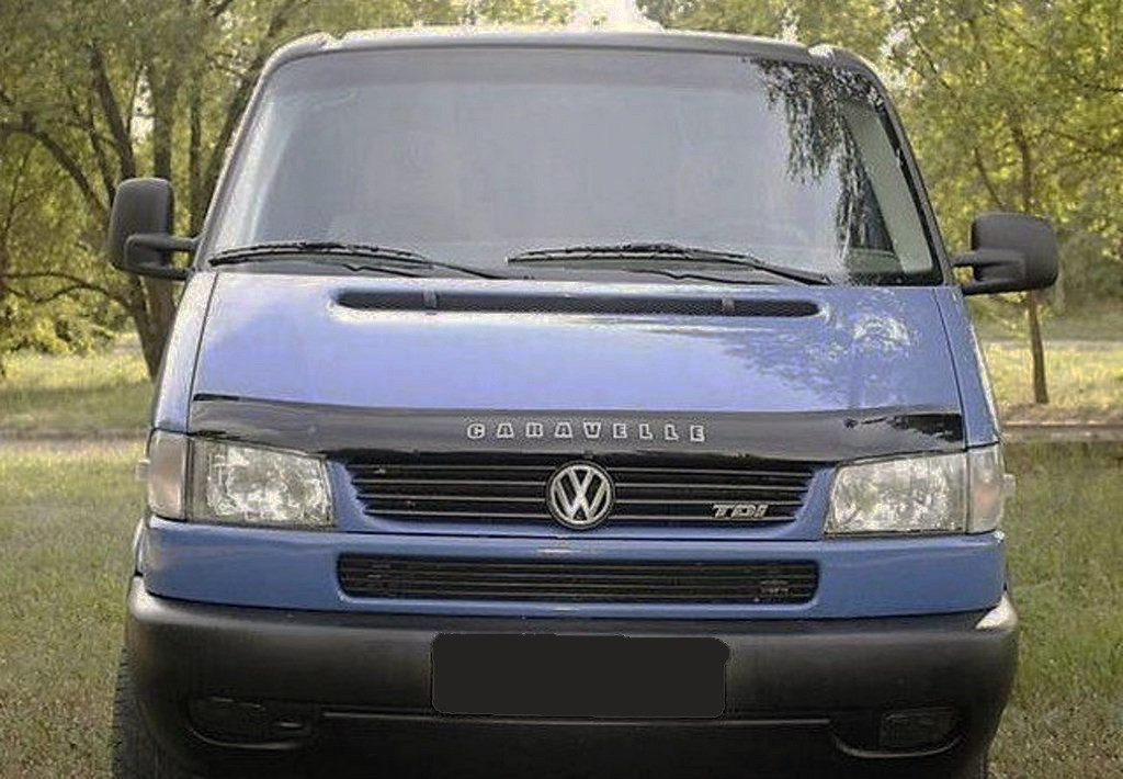 

Дефлектор капота (косые фары) (VIP) Volkswagen T4 Transporter Дефлектор на капот (Мухобойка) Фольксваген Т4