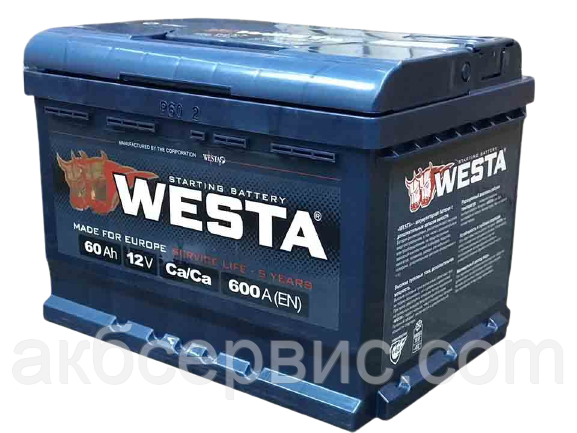 

Аккумулятор автомобильный Westa 6CT-60 АзЕ Premium