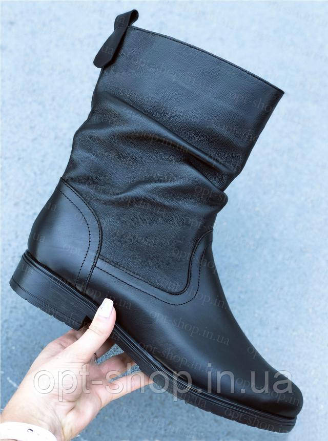 Жіночі зимові шкіряні чоботи чоботи 38-43р жіноча зимова взуття великих розмірів від виробника