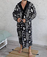 Чоловічий махровий халат з капюшоном банний Romance великі розміри XL,2ХL,3XL