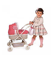 Коляска-люлька для кукол DeCuevas серия Martina с сумкой (ручка 56 см) Розовый Арт. 86033