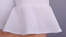 Камелія. Комбінована блуза великих розмірів. Білий., фото 2