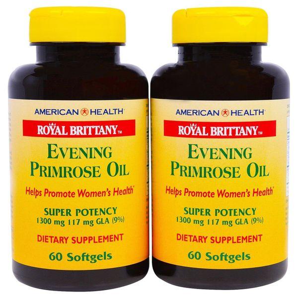 

Масло Вечерней Примулы American Health Evening Primrose Oil 1300 мг 2 флакона 60 капсул Фирменный товар!
