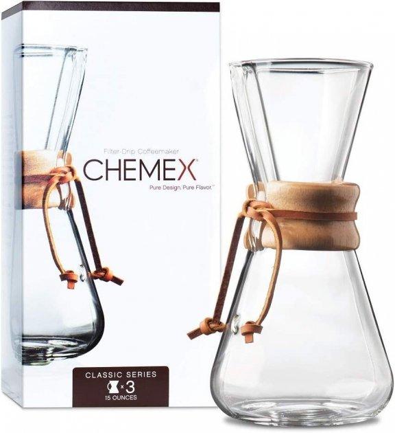 Кемекс для кави Chemex 3 cup CM-1GH original (473 мл) Виробництво Америка