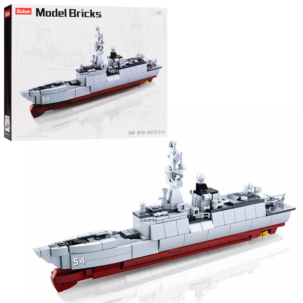 

Конструктор SLUBAN M38-B0702 Model Bricks Военный корабль 459дет