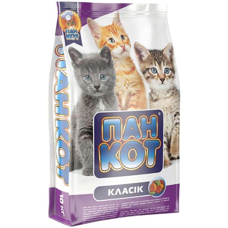 Сухой корм для котят Пан Кот Классик 10 кг