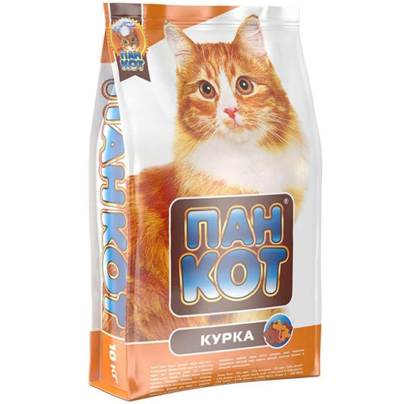 Сухой корм для кошек Пан Кот Курица 10 кг