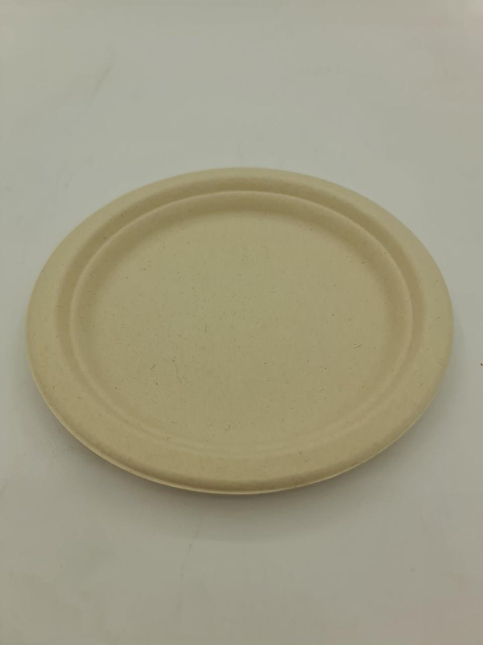 Тарелка бумажная круглая 160мм бежевая  D-7  (50 шт)