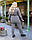 Стильний жіночий костюм двійка (Штани+ Піджак з куліскою), великий розмір, фото 3