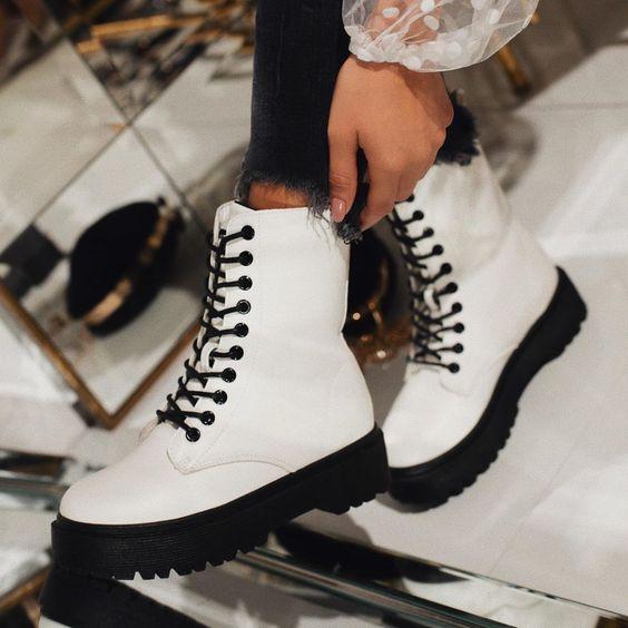 Белые ботинки: с чем носить и как подобрать стильный образ в статье  компании «Крещатик»