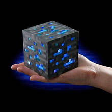 Нічник Майнкрафт Куб Синій LED Minecraft 8х8 см