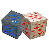 Ночник Майнкрафт Куб Синий LED Minecraft 8х8 см, фото 2