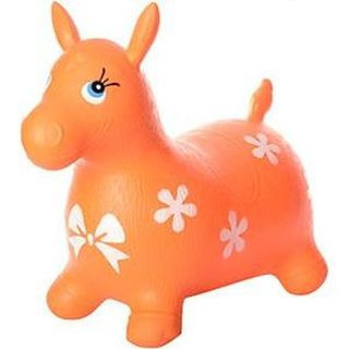 Детский резиновый Прыгун-лошадка MS 0372 (Оранжевый)