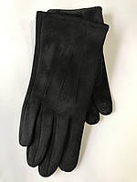 Мужские сенсорные замшевые перчатки на флисе оптом от 10 пар