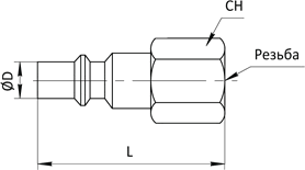 Чертеж куплунга SF-K1F-M