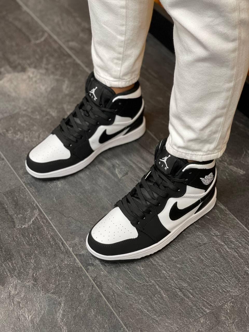 

Женские кроссовки Nike Air Jordan High S Black White в стиле Найк Аир Джордан натуральная кожа для девушки 39, Черный