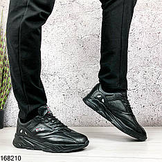 Кроссовки мужские Felix черные в стиле фила на шнурках | Эко кожа | Осень весна | Видео обзор